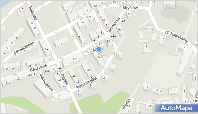 Kamień Pomorski, Staromiejska, 8a, mapa Kamień Pomorski