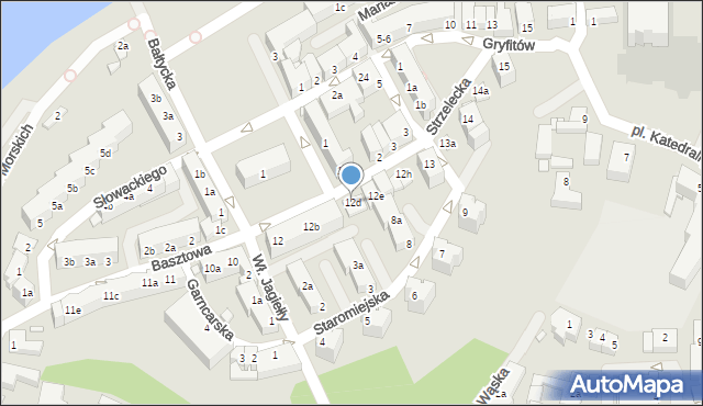 Kamień Pomorski, Strzelecka, 12d, mapa Kamień Pomorski