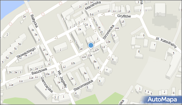 Kamień Pomorski, Strzelecka, 12f, mapa Kamień Pomorski