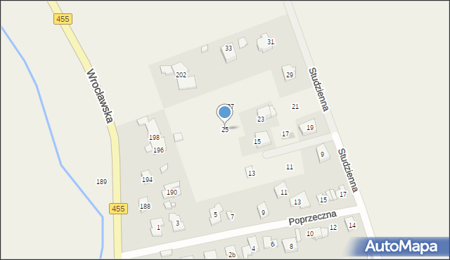 Kamieniec Wrocławski, Studzienna, 25, mapa Kamieniec Wrocławski