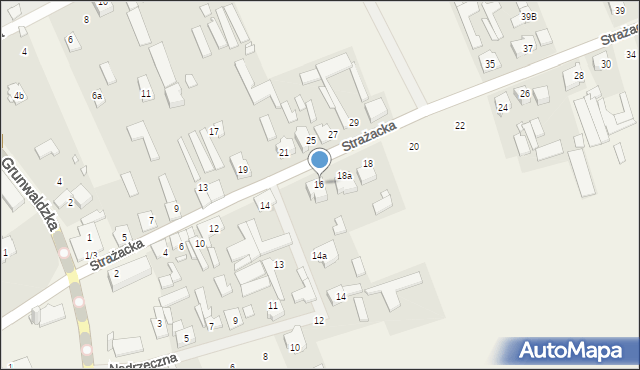 Kamyk, Strażacka, 16, mapa Kamyk