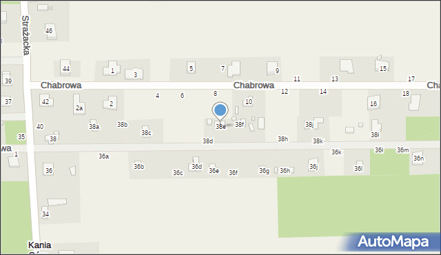 Kania Góra, Strażacka, 38e, mapa Kania Góra