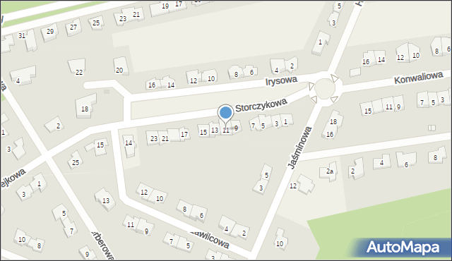 Kanie, Storczykowa, 11, mapa Kanie