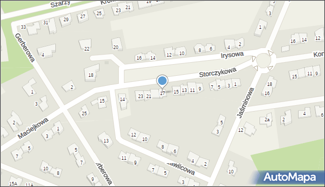 Kanie, Storczykowa, 17, mapa Kanie