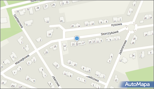 Kanie, Storczykowa, 21, mapa Kanie
