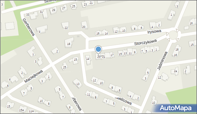 Kanie, Storczykowa, 23, mapa Kanie