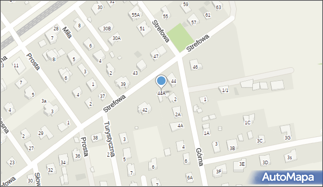 Kanie, Strefowa, 44A, mapa Kanie