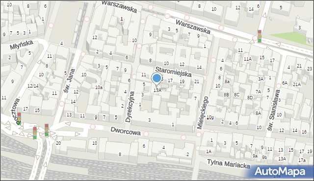 Katowice, Staromiejska, 13A, mapa Katowic