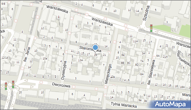 Katowice, Staromiejska, 19, mapa Katowic