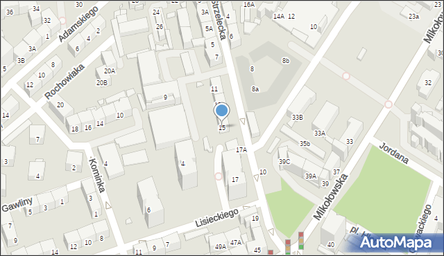 Katowice, Strzelecka, 15, mapa Katowic