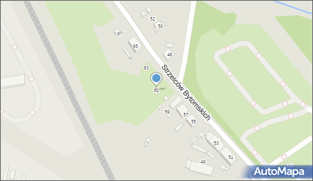 Katowice, Strzelców Bytomskich, 61, mapa Katowic