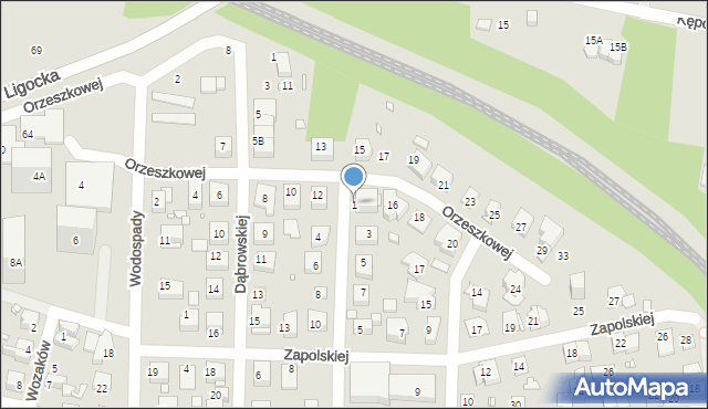 Katowice, Staffa Leopolda, 1, mapa Katowic