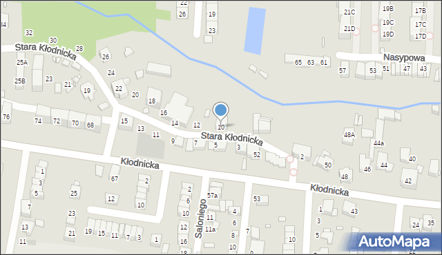 Katowice, Stara Kłodnicka, 10, mapa Katowic