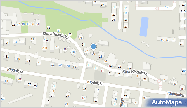 Katowice, Stara Kłodnicka, 20, mapa Katowic