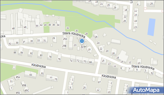 Katowice, Stara Kłodnicka, 21, mapa Katowic