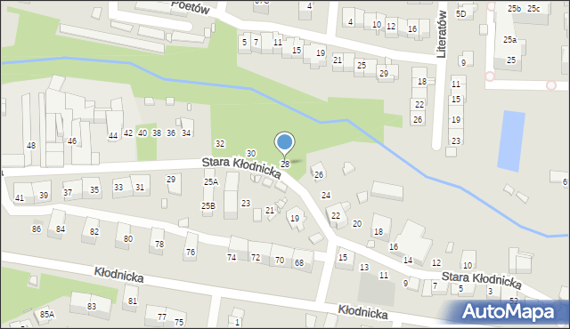 Katowice, Stara Kłodnicka, 28, mapa Katowic