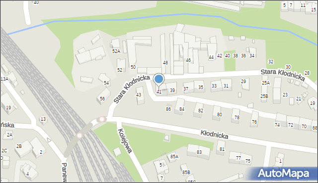 Katowice, Stara Kłodnicka, 41, mapa Katowic