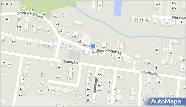 Katowice, Stara Kłodnicka, 7, mapa Katowic