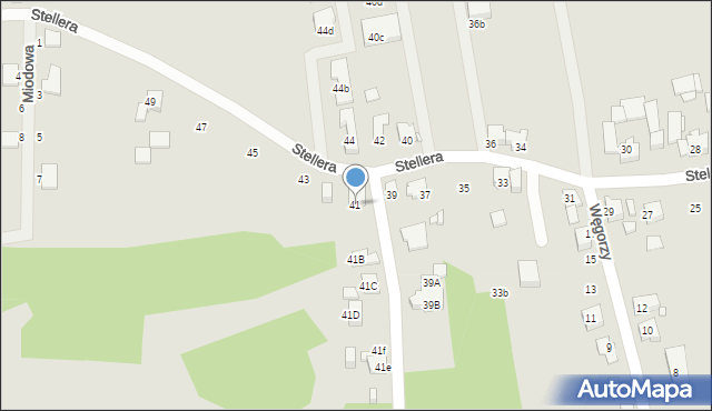 Katowice, Stellera Pawła, 41, mapa Katowic