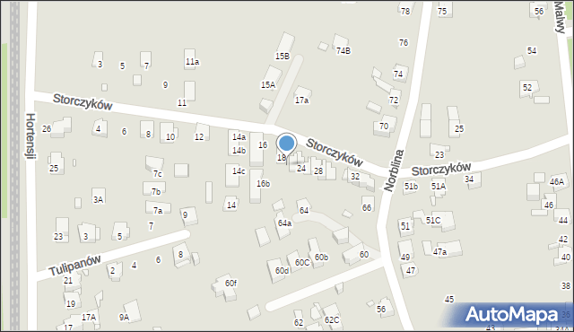 Katowice, Storczyków, 20, mapa Katowic