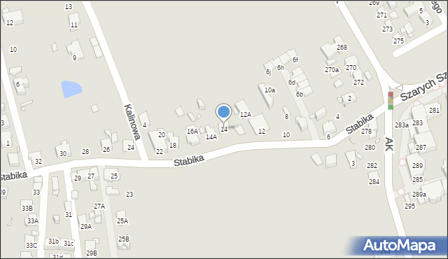 Katowice, Stabika Karola, 14, mapa Katowic