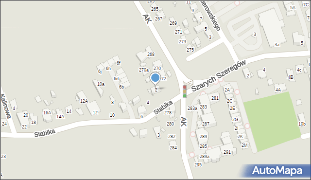 Katowice, Stabika Karola, 2, mapa Katowic