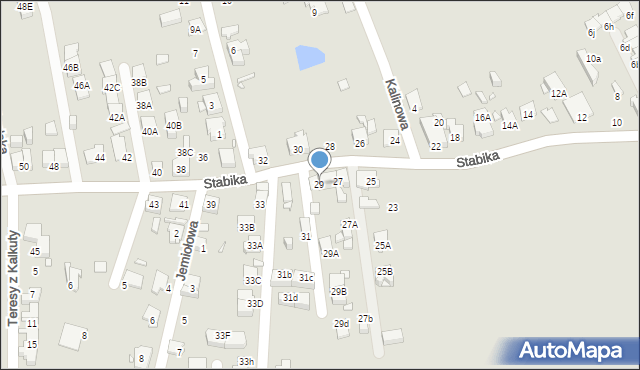 Katowice, Stabika Karola, 29, mapa Katowic