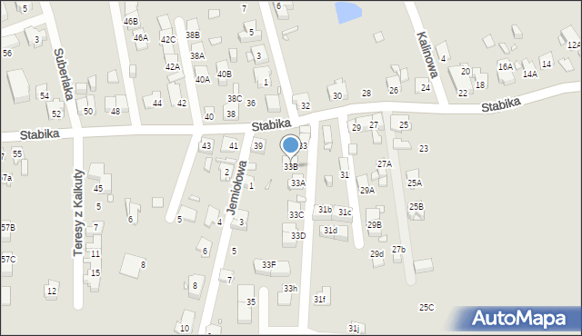 Katowice, Stabika Karola, 33B, mapa Katowic