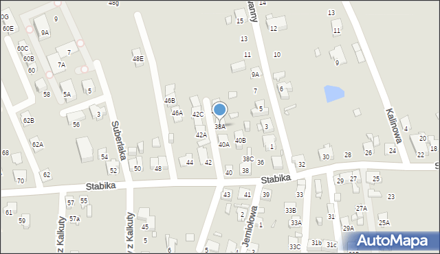 Katowice, Stabika Karola, 38A, mapa Katowic