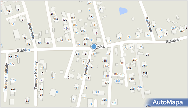 Katowice, Stabika Karola, 39, mapa Katowic