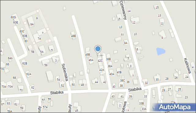 Katowice, Stabika Karola, 42D, mapa Katowic