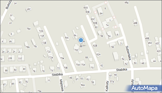 Katowice, Stabika Karola, 66, mapa Katowic