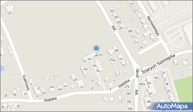 Katowice, Stabika Karola, 6f, mapa Katowic