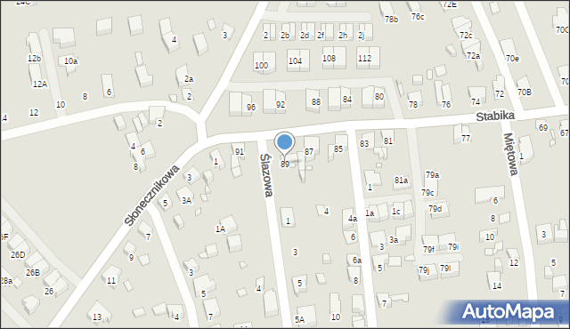 Katowice, Stabika Karola, 89, mapa Katowic