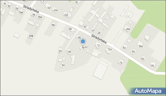 Kębłowo, Stradyńska, 70, mapa Kębłowo