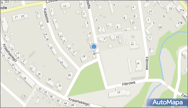 Kędzierzyn-Koźle, Staffa Leopolda, 18, mapa Kędzierzyna-Koźle