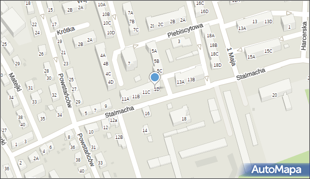 Kędzierzyn-Koźle, Stalmacha Pawła, 11D, mapa Kędzierzyna-Koźle