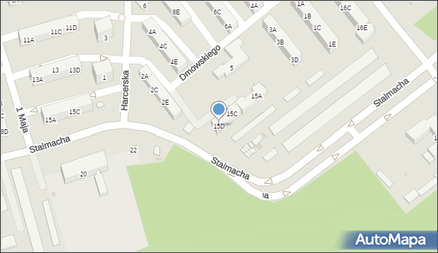Kędzierzyn-Koźle, Stalmacha Pawła, 15D, mapa Kędzierzyna-Koźle
