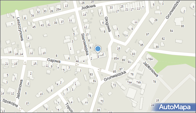 Kędzierzyn-Koźle, Starowiejska, 4, mapa Kędzierzyna-Koźle