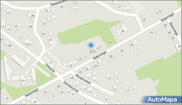 Kędzierzyn-Koźle, Stefana Batorego, 23, mapa Kędzierzyna-Koźle