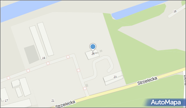 Kędzierzyn-Koźle, Strzelecka, 25, mapa Kędzierzyna-Koźle