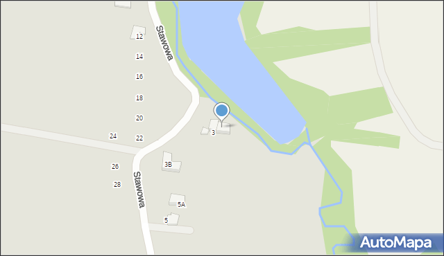 Kęty, Stawowa, 3A, mapa Kęty
