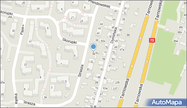 Kielce, Strasza Maksymiliana, 34, mapa Kielc