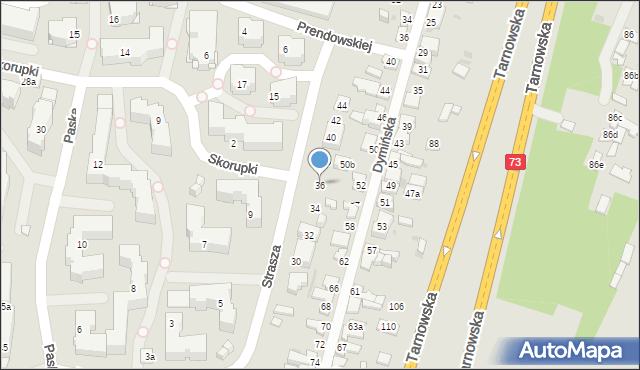 Kielce, Strasza Maksymiliana, 36, mapa Kielc