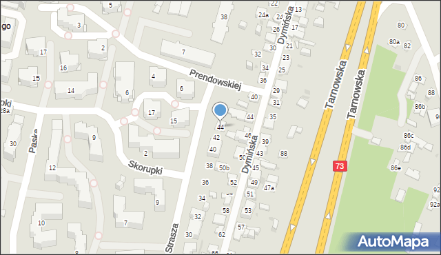 Kielce, Strasza Maksymiliana, 44, mapa Kielc