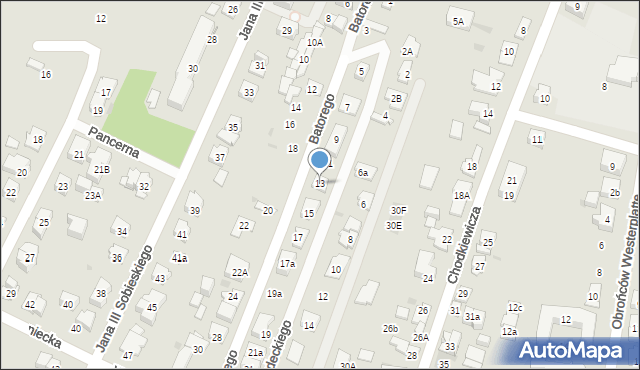 Kielce, Stefana Batorego, 13, mapa Kielc