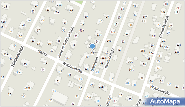 Kielce, Stefana Batorego, 28, mapa Kielc