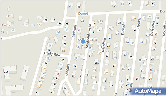 Kielce, Studziankowska, 11a, mapa Kielc