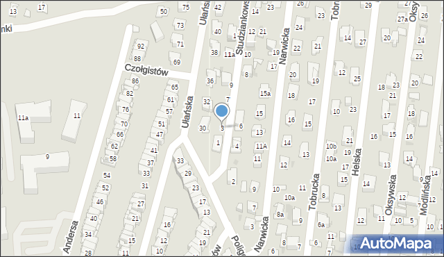 Kielce, Studziankowska, 3, mapa Kielc