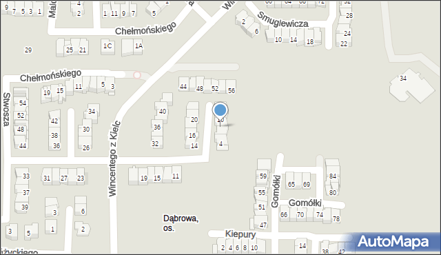 Kielce, Stwosza Wita, 8, mapa Kielc